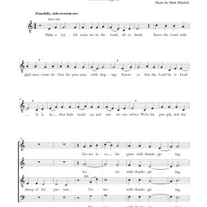 Make A Joyful Noise Unto the Lord (Psalm 100) SATB